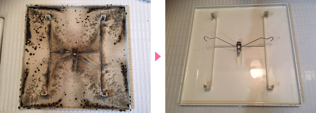 浴室換気扇　クリーニング例